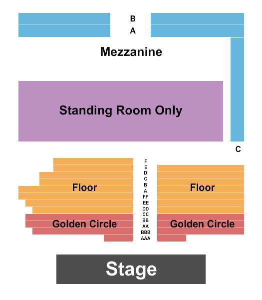 The Warehouse at Fairfield Theatre Company Seating Chart: Endstage AAA