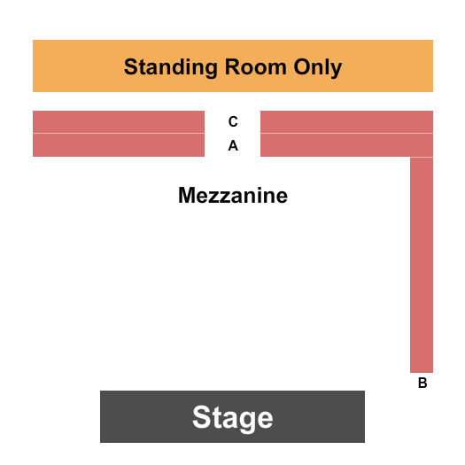 The Warehouse at Fairfield Theatre Company Seating Chart: GA/RSV Mezz