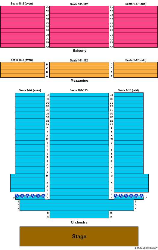 The Weinberg Center For The Arts Seating Chart