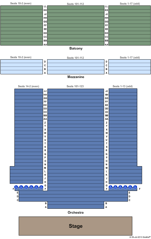 The Weinberg Center For The Arts Seating Chart