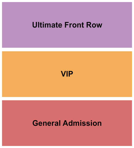 The Westcott Theatre Seating Chart: GA/VIP/Front Row