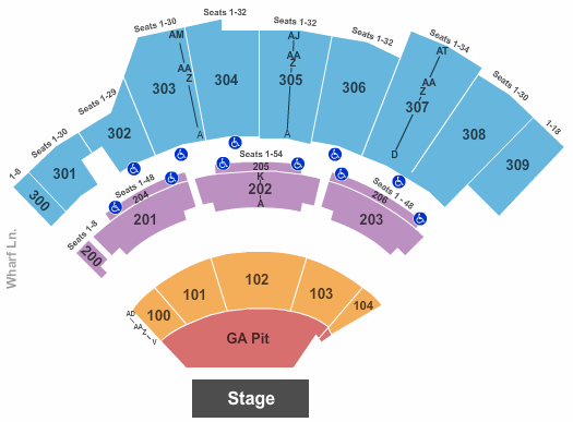 Time Warner Cable Music Pavilion Seating Chart