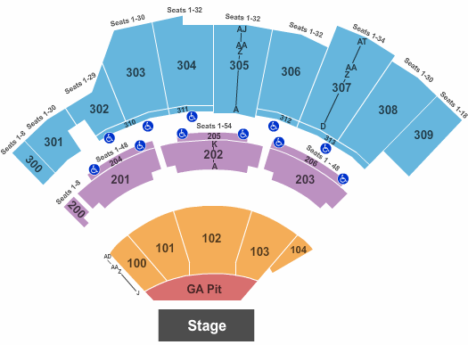 The Wharf Amphitheatre Seating Chart: Endstage Small Pit