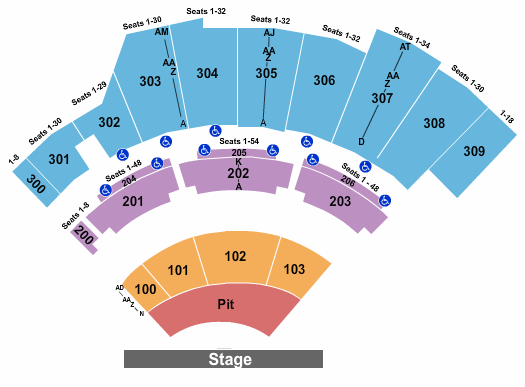 The Wharf Amphitheatre Seating Chart: Endstage Small Pit 2