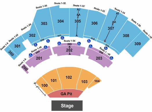 The Wharf Amphitheatre Seating Chart: Old Dominion