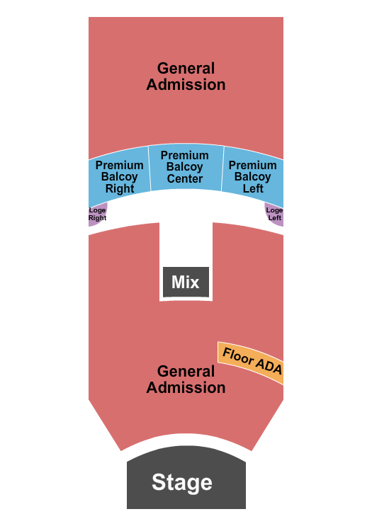 The Wilma Theatre - MT Seating Chart: GA Floor/Premium/GA Balcony 2