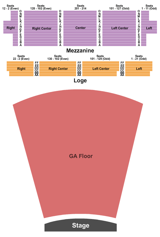 The Wiltern Seating Chart: Endstage GA Floor