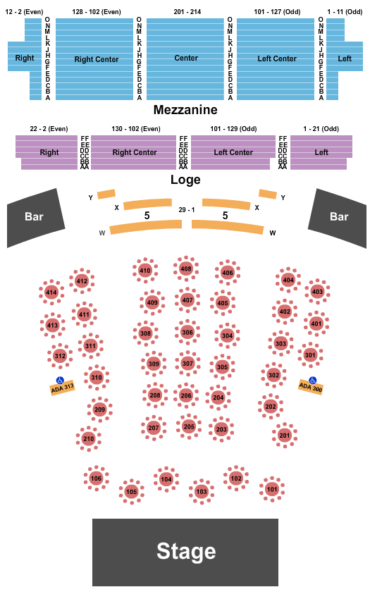 Wiltern Interactive Seating Chart