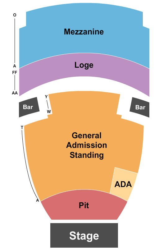 The Wiltern Seating Chart: Endstage GA Pit 4