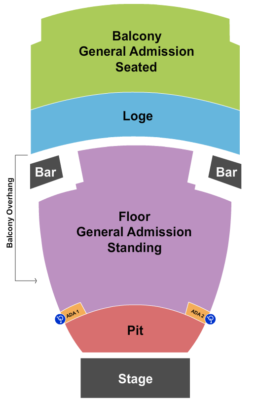 The Wiltern Seating Chart: GA Pit/Flr/Balc - RSV Loge