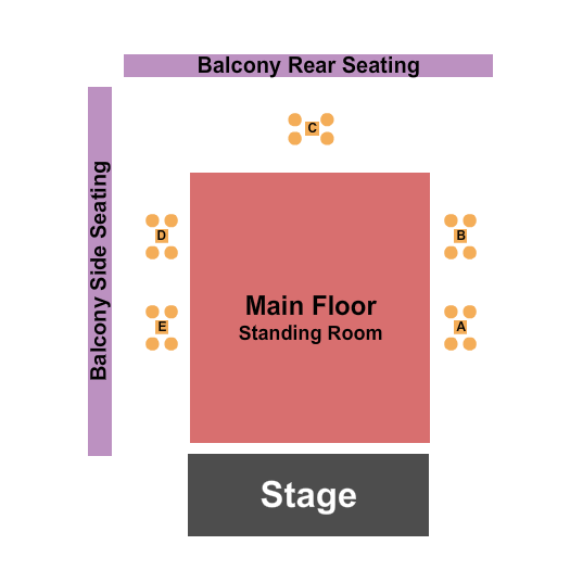 The Woodward Theater - Cincinnati Seating Chart: Endstage GA W/ Tables