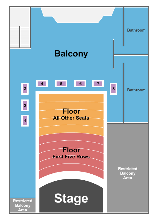 The Woodward Theater - Cincinnati Seating Chart: Endstage Tables