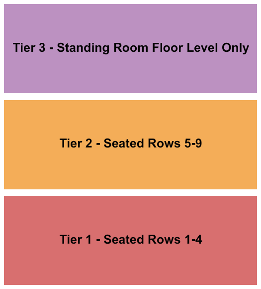 The Woodward Theater - Cincinnati Seating Chart: Tier 1-3 SRO 2