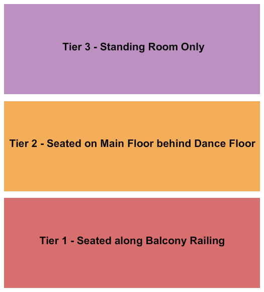 The Woodward Theater - Cincinnati Seating Chart: Tier 1-3 SRO