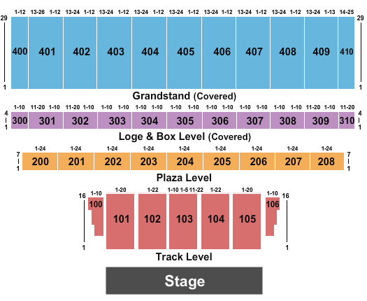 The York Fairgrounds - PA Seating Chart: End Stage