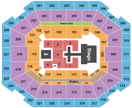 The Yuengling Center Seating Chart: Chris Tomlin 1