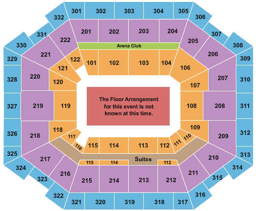 The Yuengling Center Seating Chart: Generic Floor