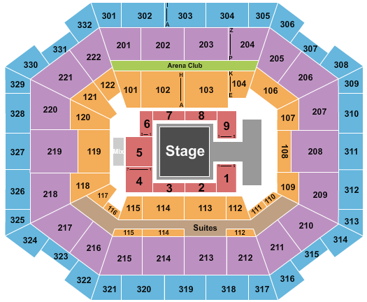 The Yuengling Center Seating Chart: RAF