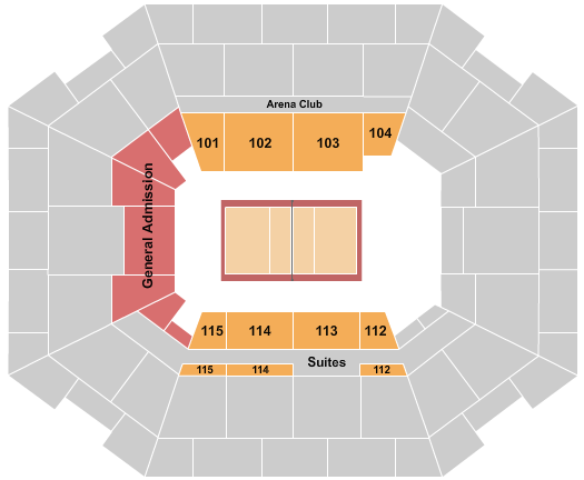 The Yuengling Center Seating Chart: Volleyball 2