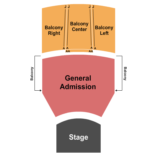Theatre Beanfield Seating Chart: Endstage GA Floor