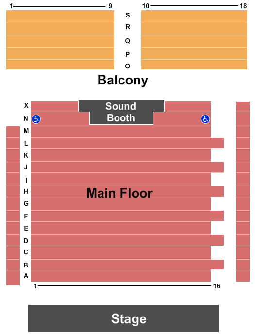 Theatre Of The Republic Seating Chart: End Stage