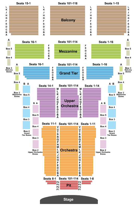 Thelma Gaylord PAT At Civic Center Music Hall Seating Chart