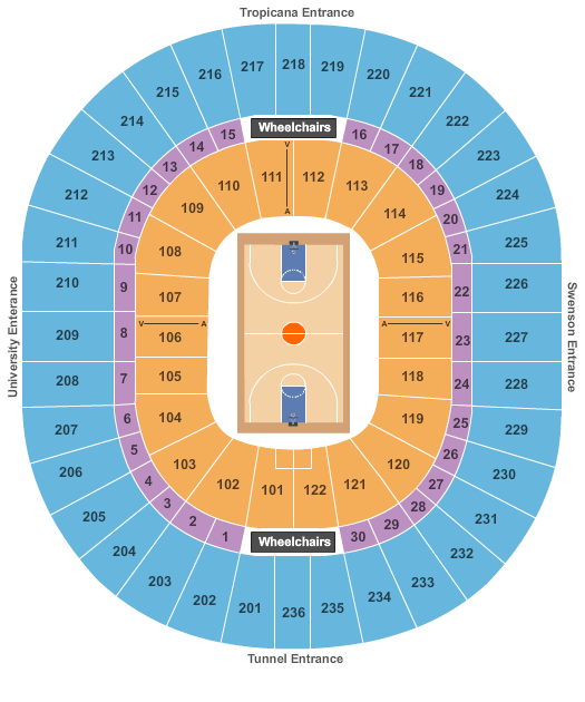 University Of Wyoming Basketball Arena Seating Chart