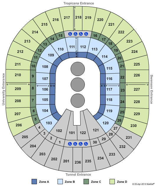 Thomas & Mack Center Seating Chart