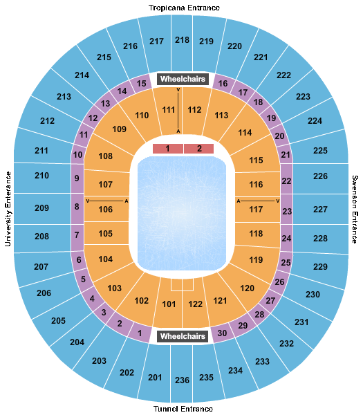 Thomas & Mack Center Seating Chart: Disney On Ice