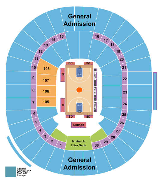 Thomas & Mack Center Seating Chart: NBA Summer League