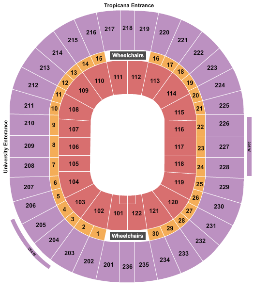 Thomas & Mack Center Seating Chart: Open Floor