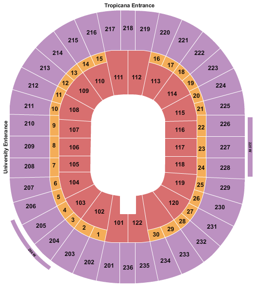 Thomas & Mack Center Seating Chart: Performance Area