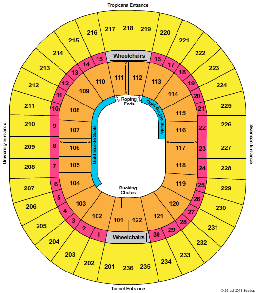 Thomas & Mack Center Seating Chart