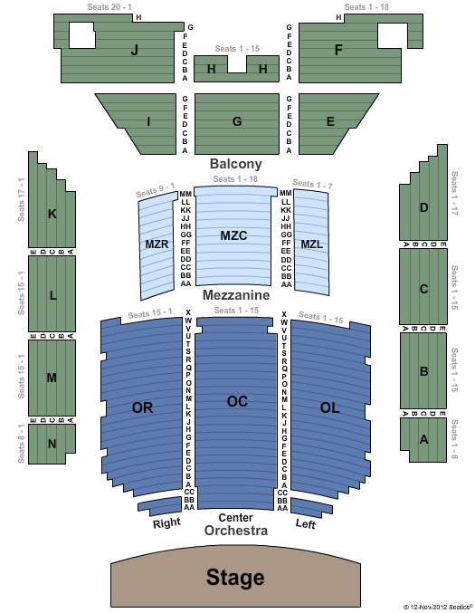 Thomas Wolfe Auditorium Seating Chart