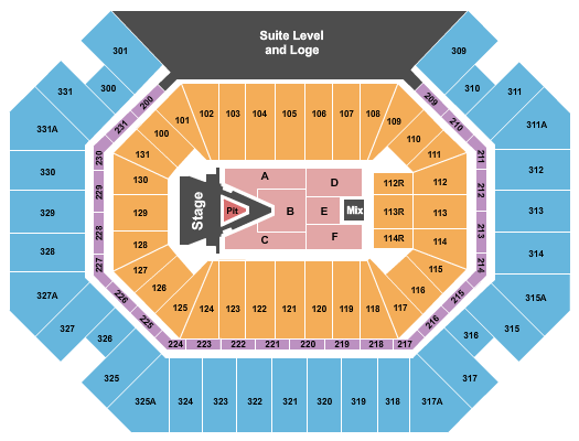 Thompson Boling Arena at Food City Center Seating Chart: Aerosmith