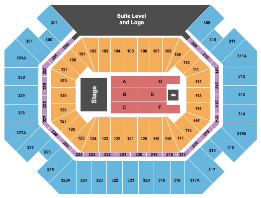 Thompson Boling Arena at Food City Center Seating Chart: Andrea Bocelli