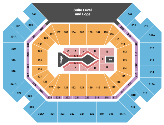 Thompson Boling Arena at Food City Center Seating Chart: Blake Shelton