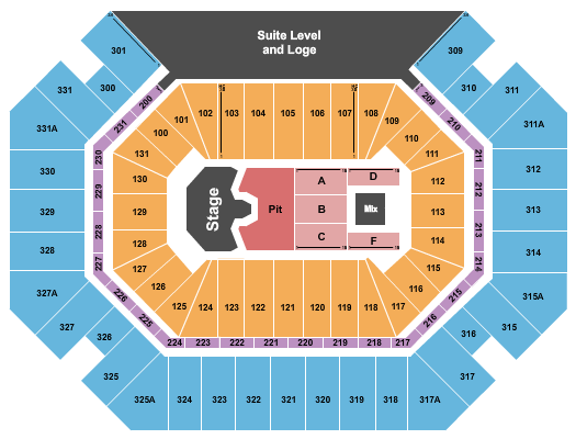 Thompson Boling Arena at Food City Center Seating Chart: Ghost