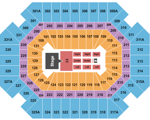 Garth Brooks Cajundome Seating Chart