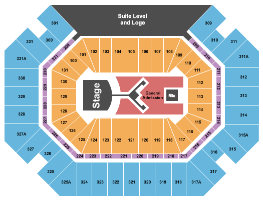 Thompson Boling Arena at Food City Center Seating Chart: Shinedown