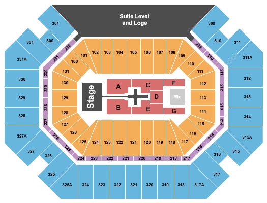Thompson Boling Arena at Food City Center Seating Chart: TobyMac