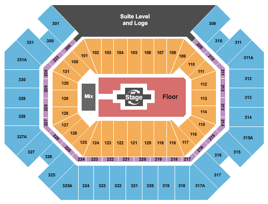Thompson Boling Arena at Food City Center Seating Chart: Zach Bryan