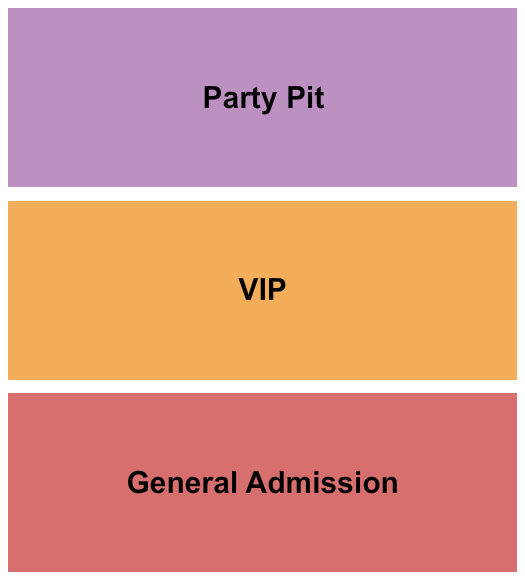Three Sisters Park Seating Chart: GA/VIP/Party Pit