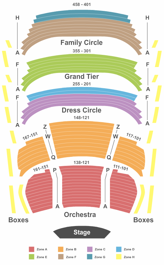 Thrivent Financial Hall At Fox Cities Performing Arts Center Seating Chart: End Stage Int Zone