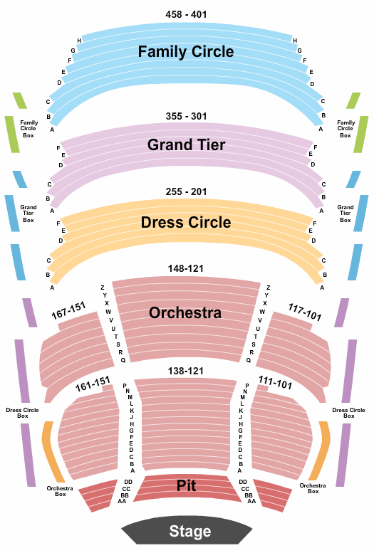 Thrivent Financial Hall At Fox Cities Performing Arts Center Seating Chart: Endstage Pit