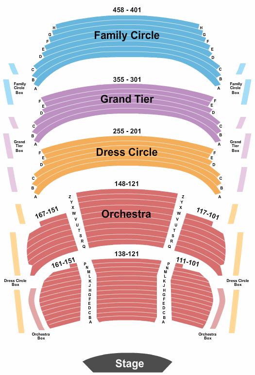 Thrivent Financial Hall At Fox Cities Performing Arts Center Seating Chart: Endstage