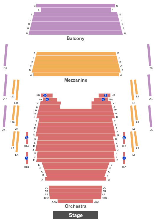Thunder Bay Community Auditorium Seating Chart: End Stage