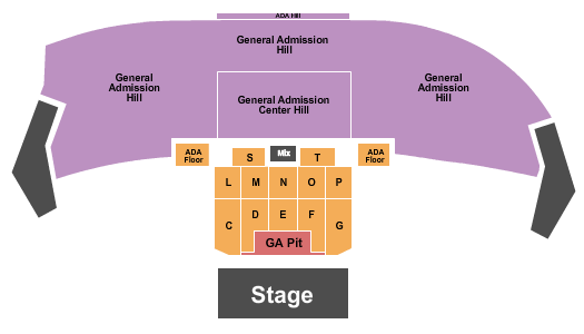 Thunder Ridge Nature Arena Seating Chart: Endstage GA Pit 3