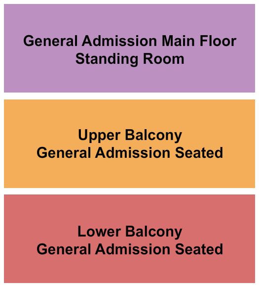 Thunderbird Cafe Seating Chart: GA & L/U Balc