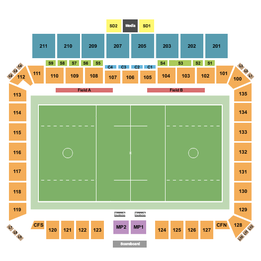Centreville Bank Stadium Seating Chart: Lacrosse